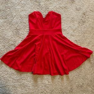 TFNC LONDON red strapless dress